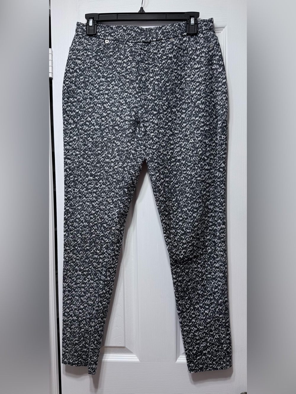 Michael Kors Black & White Marled Knit Leggings